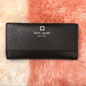 Kate Spade black leather wallet